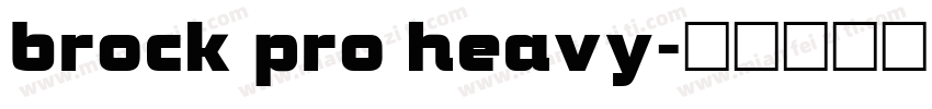 brock pro heavy字体转换